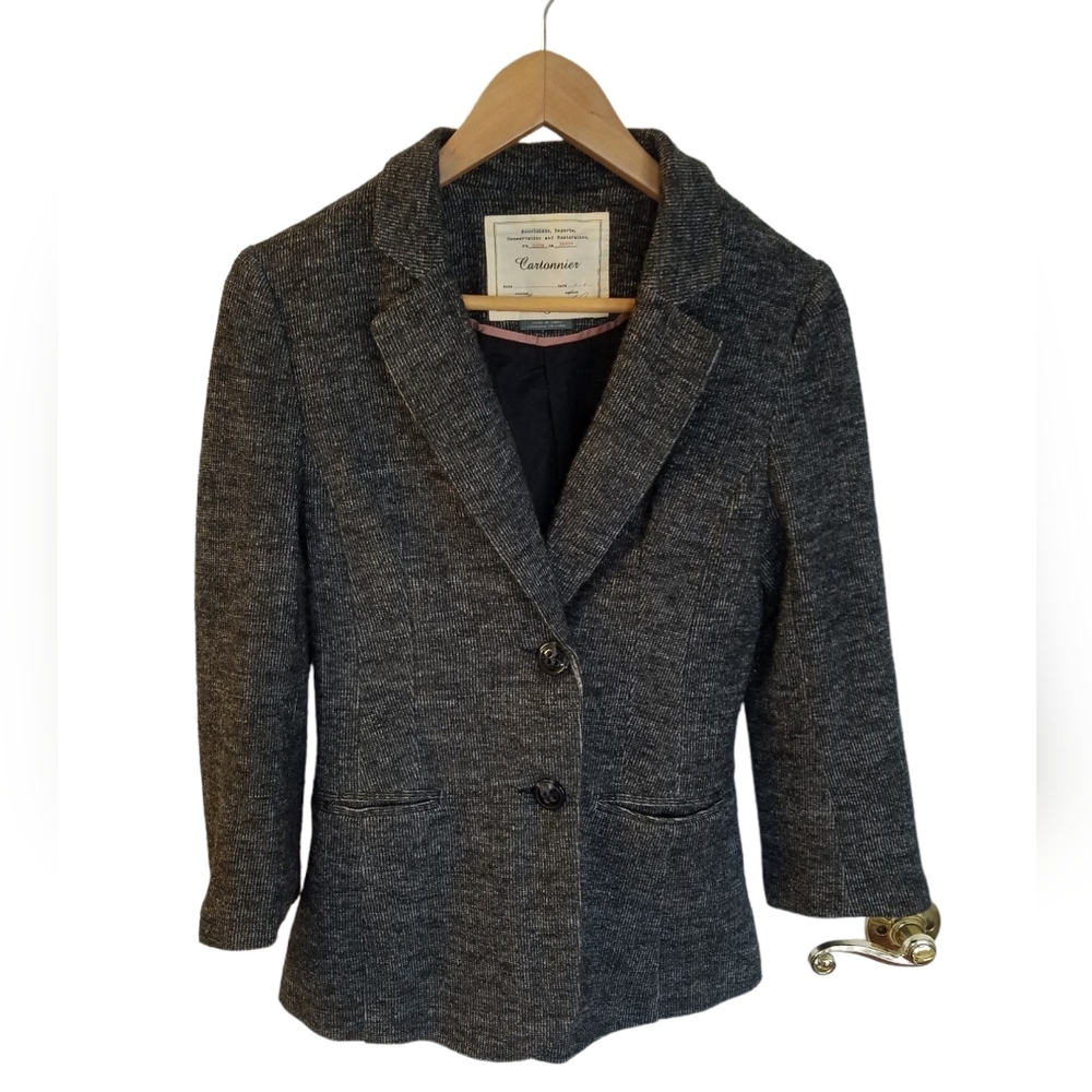 Cartonnier Women's  Blazer Gray Size Medium